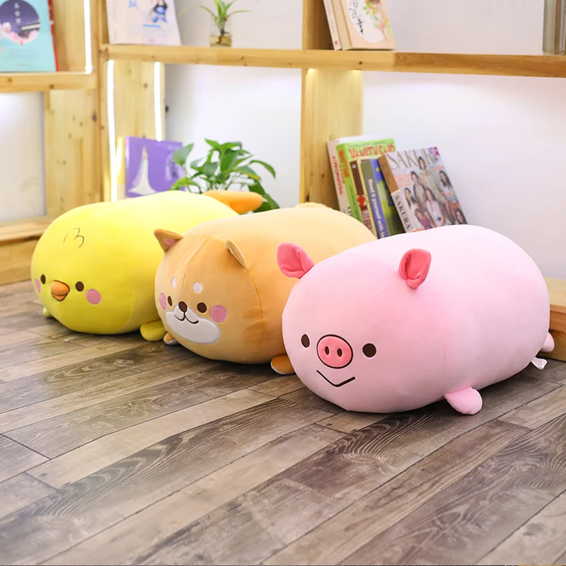 

30cm-80cm New Kneeling Sumikko Gurashi Corner chicken/dog/pig reduce pressure squishy plush toy 3D Pillow Birthday gift 1pcs