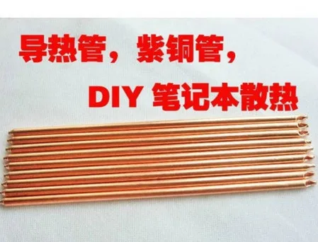 Rodada de Calor-tubo Condutor de - Tubo de Condução Radiador de Tubo de Cobre Diy de Calor de Cobre Fast Ship Livre - Lote 6mm * 300mm Puro Notebook 5 Pçs - Imagem 2