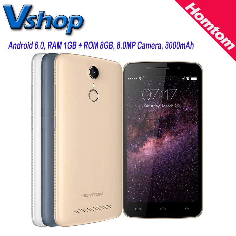 Homtom HT17 Android 6 0 5 5 inch 4G LTE Cell Phone RAM 1GB ROM 8GB