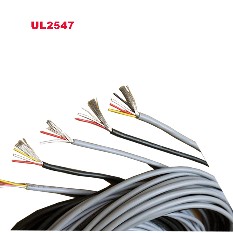 UL2547-24/26/28AWG 2/3/4 ядер экранированный сигнальный провод кабель для наушников