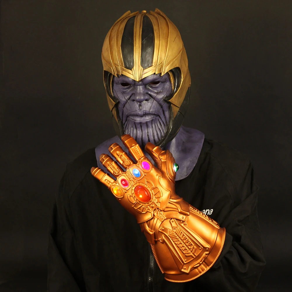 

Thanos Masks Cosplay Avengers Endgame Thanos Costume Accessory Avengers 4 Thanos Infinity Gauntlet Halloween Carnival Party Prop