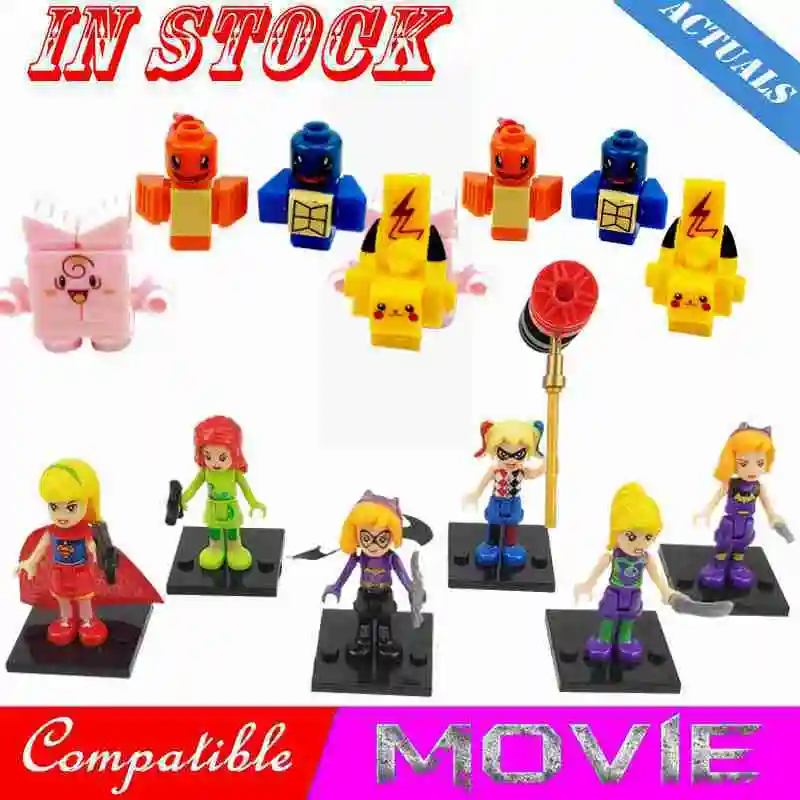 

Creator Anime Movie Super Hero Batman Joker Harry Quinn Robin Superman Dragon Animal Action Figures Building Block Toys Legoings
