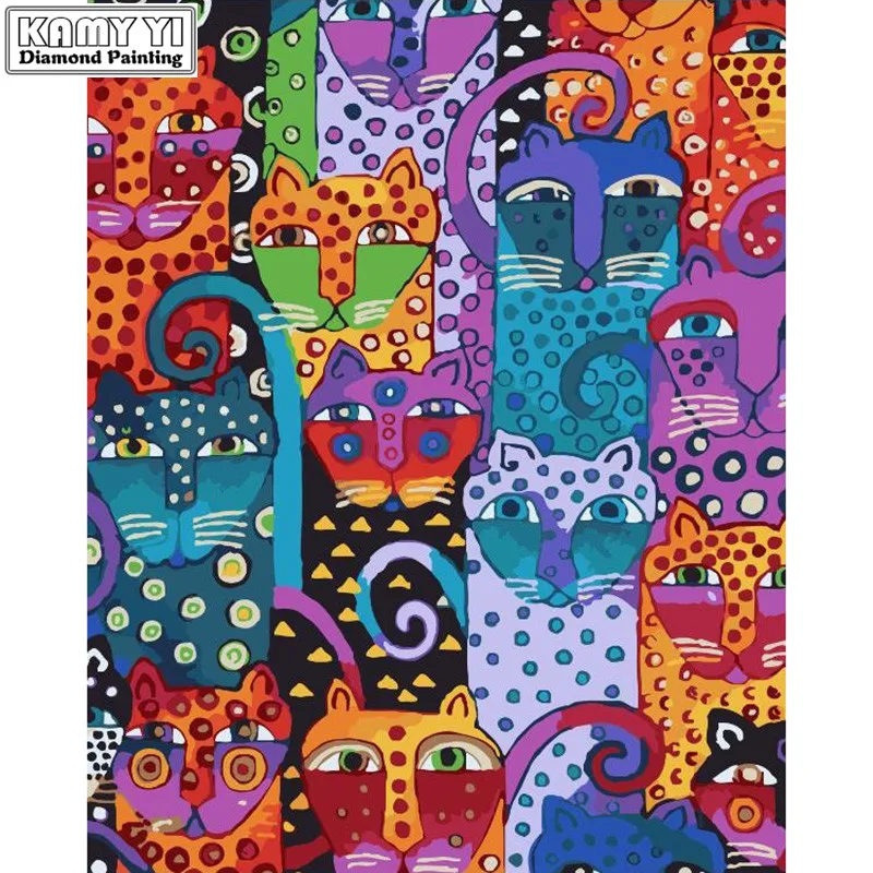

5D Diy Diamond Painting rhinestones Home decor Diamond embroidery"Animals cats"Diamond mosaic
