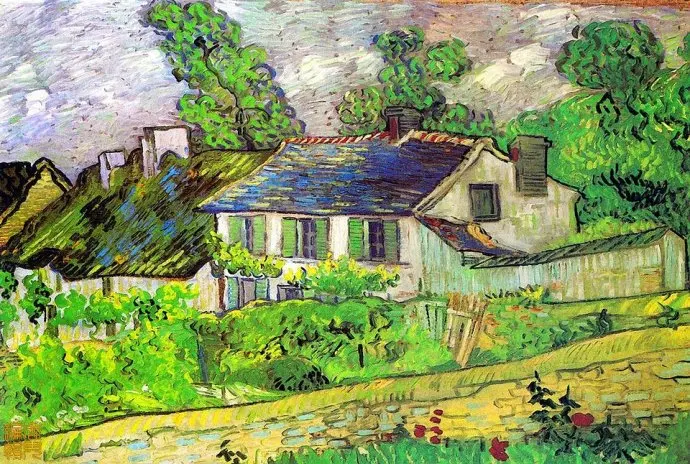 

Handmade Van Gogh House rural Scenery Needlework Embroidery DIY Cross Stitch Kits DMC Crafts 14CT Unprinted Home decor wall Arts