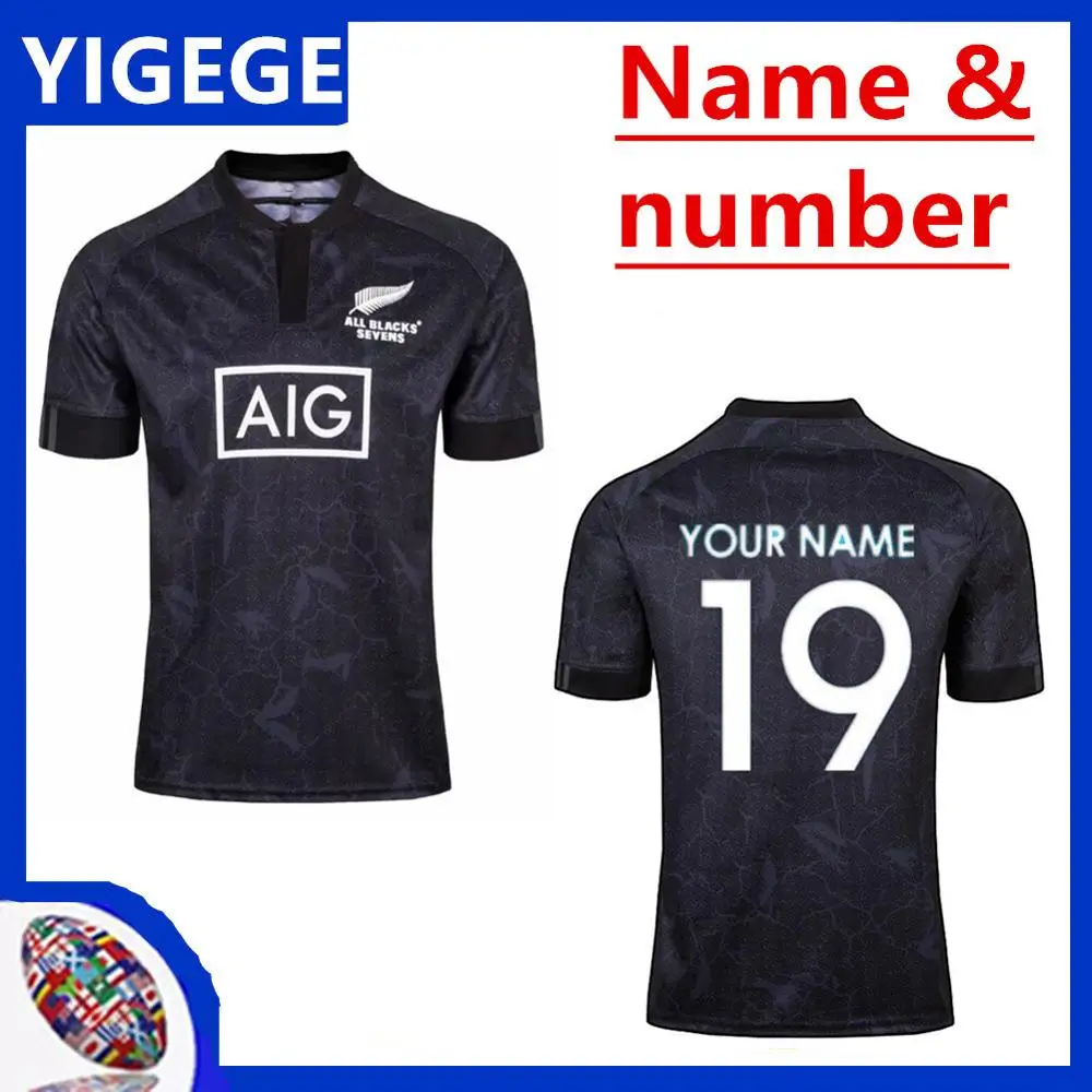 

2017 All Blacks rugby Jersey 2016 all black new zealand top quality rugby shirts All Blacks Rugby Jersey size S-3XL (can print)