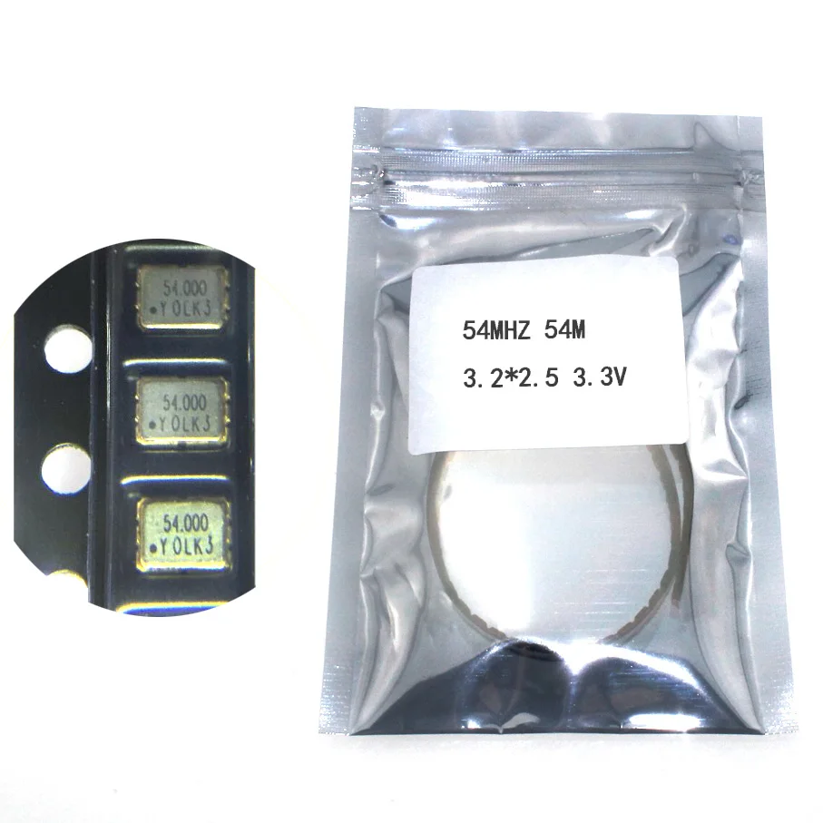 

10pcs SMD 3225 active crystal oscillator OSC 54MHZ 54M 3.2*2.5 3.3V 25PPM
