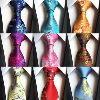 

New Classic Paisley Floral Royal Blue Ties for Men Wedding Business Christmas Jacquard Gravatas Silk Ties Fashion Mens Ties