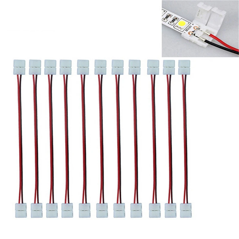 Новый 10 шт./лот PCB кабель 2 Pin светодиодные ленты разъемы 3528/5050 8 мм/10 мм ширина печатной платы ленты один цветной адаптер оптовая продажа Новый 10 шт./лот PCB кабель 2 Pin светодиодные ленты разъемы 3528/5050 8 мм/10 мм ширина печатной платы ленты один цветной адаптер оптовая продажа