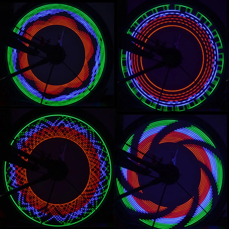 DIY 32 LED Bicycle Light Colorful Bike Wheel Spoke Lights Waterproof