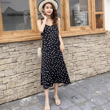 Sexy Women's Long Dress Beach Sling Maxi Dress Polka Dot Print Loose Dresses Female Summer Sexy Women's Long Dress Beach Sling Maxi Dress Polka Dot Print Loose Dresses Female Summer