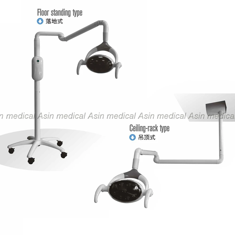 Dental com Sensor de Temperatura de Cor da Lâmpada de Luz Ajustável para Cirurgia Standing tipo 9 Floor Leds Lâmpada Oral