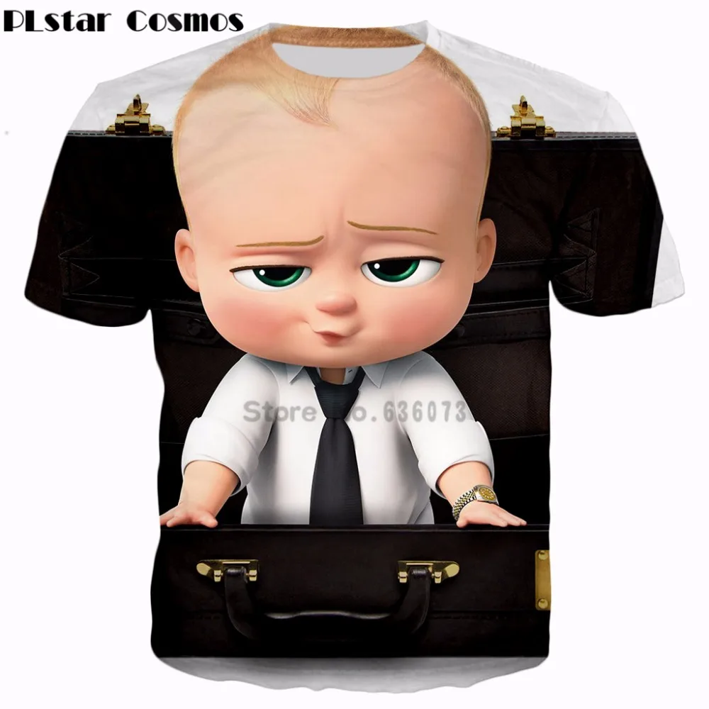 PLstar Cosmos Hot Animasi T Shirt Kartun Lucu The Boss Bayi 3D Cetak