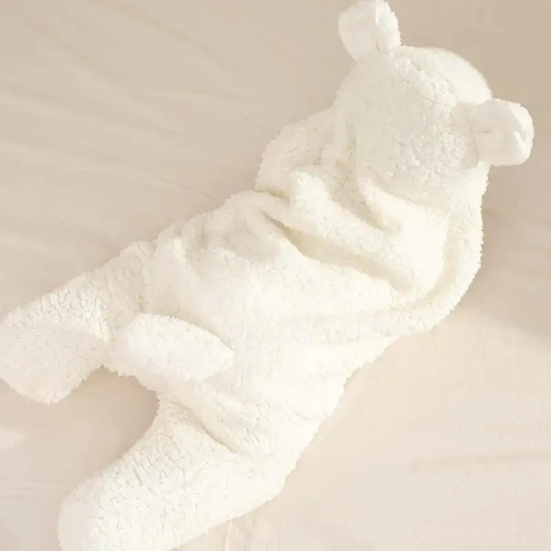 Одеяло для новорожденного, теплое, удобное, милое, мультяшное, с ушками медведя, конверт Пеленка, зимнее одеяло, мягкий конверт, детское постельное белье
