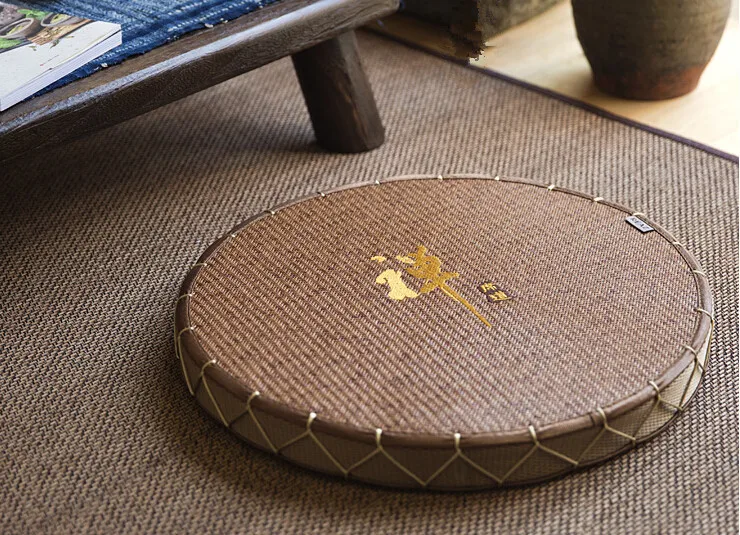 Пол сидения стул Подушка Забутон зафу круглый 45 см сидение для медитации японский татами коврик зафу Забутон подушки соломы