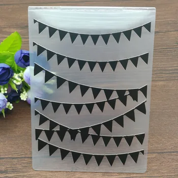 

Triangle flag Plastic Embossing Folders for DIY Scrapbooking Paper Craft/Card Making Decoration Supplies