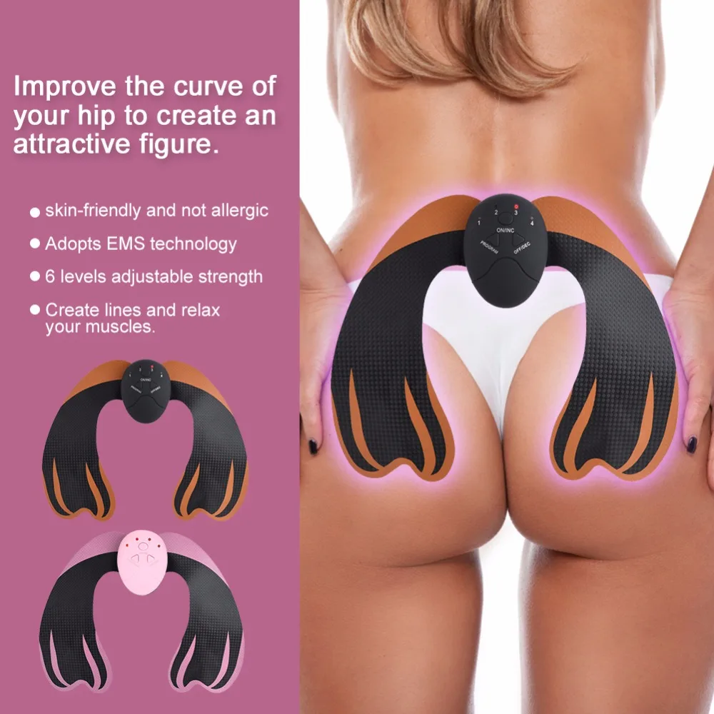 

6 Modes EMS Hip Trainer Muscle Stimulator Buttock Lifting Massage Machine Abs Fitness Butt Lift Toner Trainer Intensity Massager