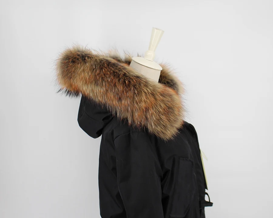 genuine raccoon fur hoody trim collar (2)