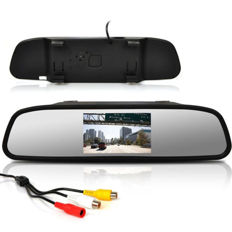 4.3" TFT LED Car Rearview Mirror Monitor 2 way AV Input Automatically