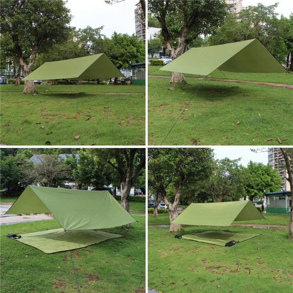 Waterproof Outdoor Camping Mat Beach Picnic Blanket Foldable Ground Cover Pad Floor Tarp Tent Footprint(Green 100*150