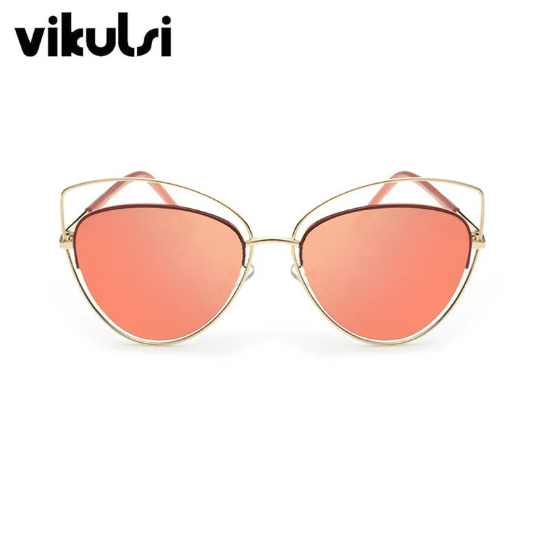 Большие зеркальные розовые солнцезащитные очки кошачий глаз винтажные брендовые дизайнерские женские Солнцезащитные очки женские солнцезащитные очки оптом - Цвет линз: A886 gold red