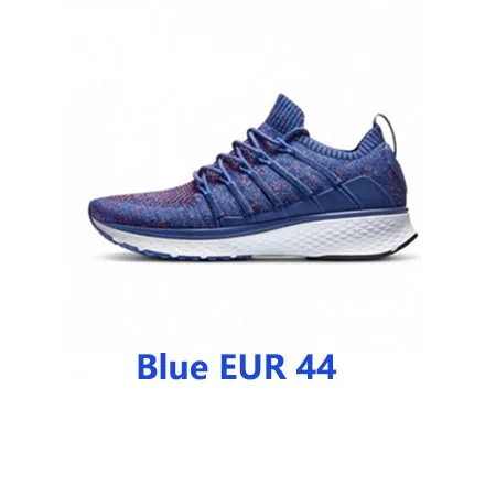 Оригинальные кроссовки Xiaomi Mijia, 2 спортивные дышащие кроссовки для бега, эластичные трикотажные вамп для мужчин, для улицы - Цвет: Blue EUR44
