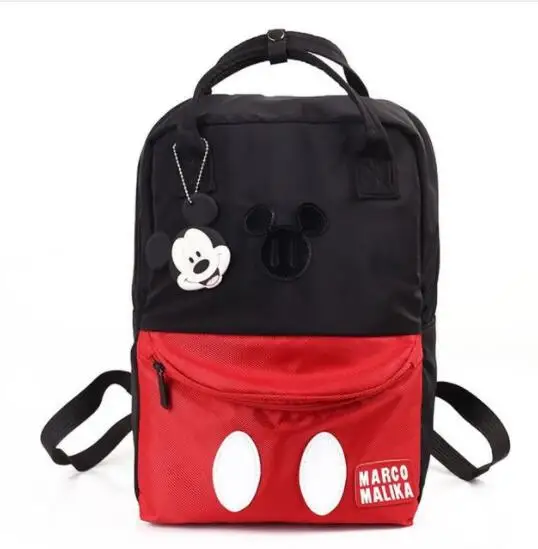 Mickey minnie Backpack For Teenage Girls big capacity Women's Black Cartoon Print Travel Bags Cute School | Багаж и сумки