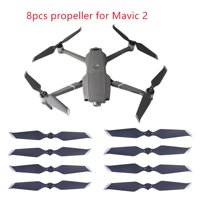 8 шт. Пропеллер для DJI Mavic 2 Pro Zoom 8743 малошумный реквизит быстросъемное складное лезвие с шумоподавлением аксессуар для дрона