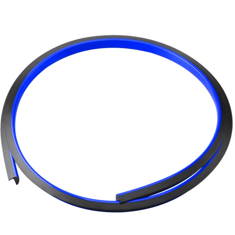 

1PCS universal Car Wheel Eyebrow Protector Glossy Wheel-arch Trim red blue Wheel Eyebrow Decorative Scratch Proof Black Rubber