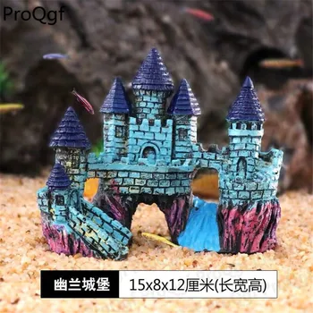 

Prodgf 1Pcs A Set castle Aquarium Decoration
