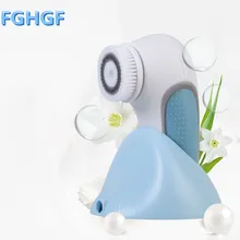 Популярная звуковая вибрация электрическая чистка лица с 2 кистями головка глубокая щетка для пор щетка для тела скруббер прибор для ухода за кожей