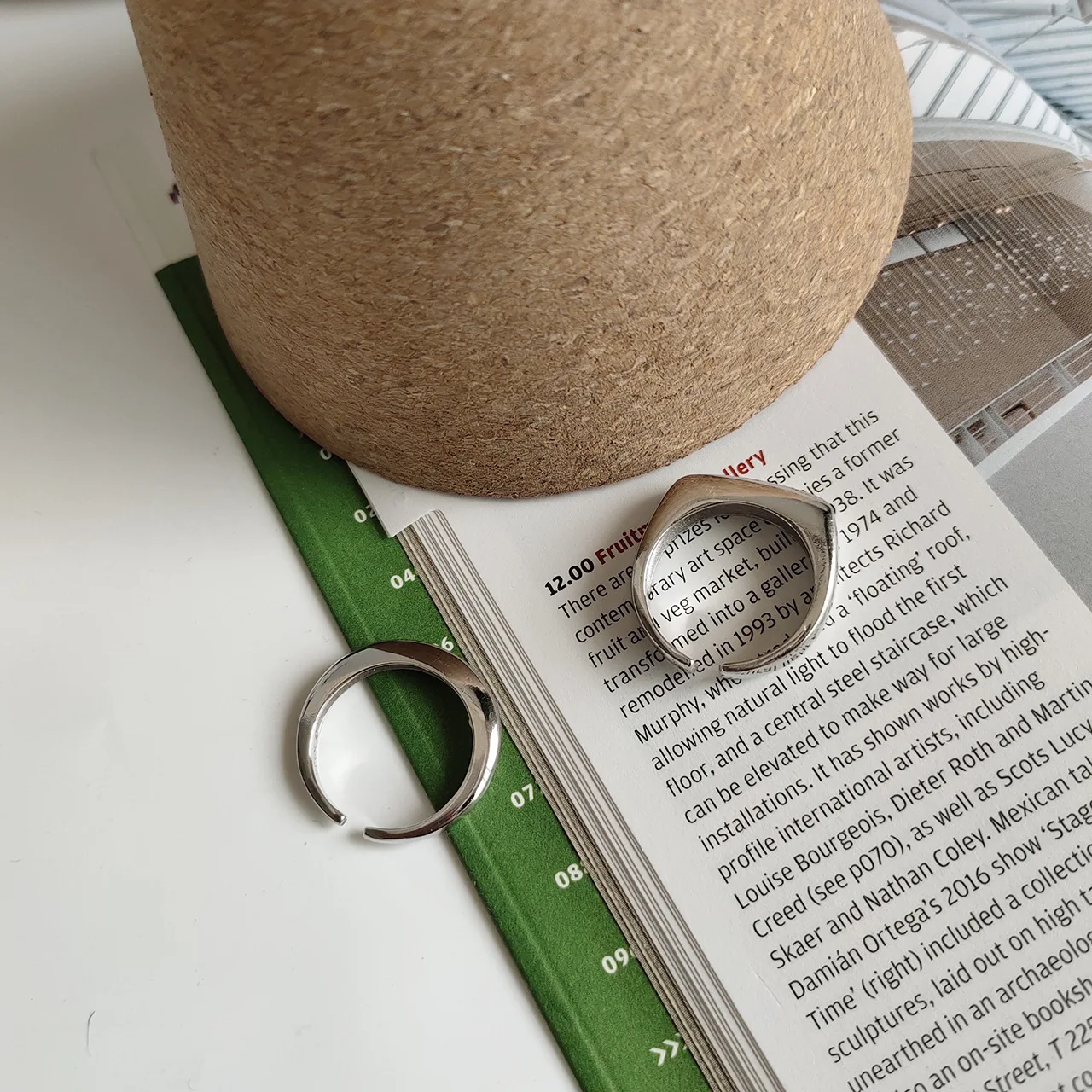 Новые глянцевые минималистичные геометрические кольца мужские 925 пробы Серебряное кольцо