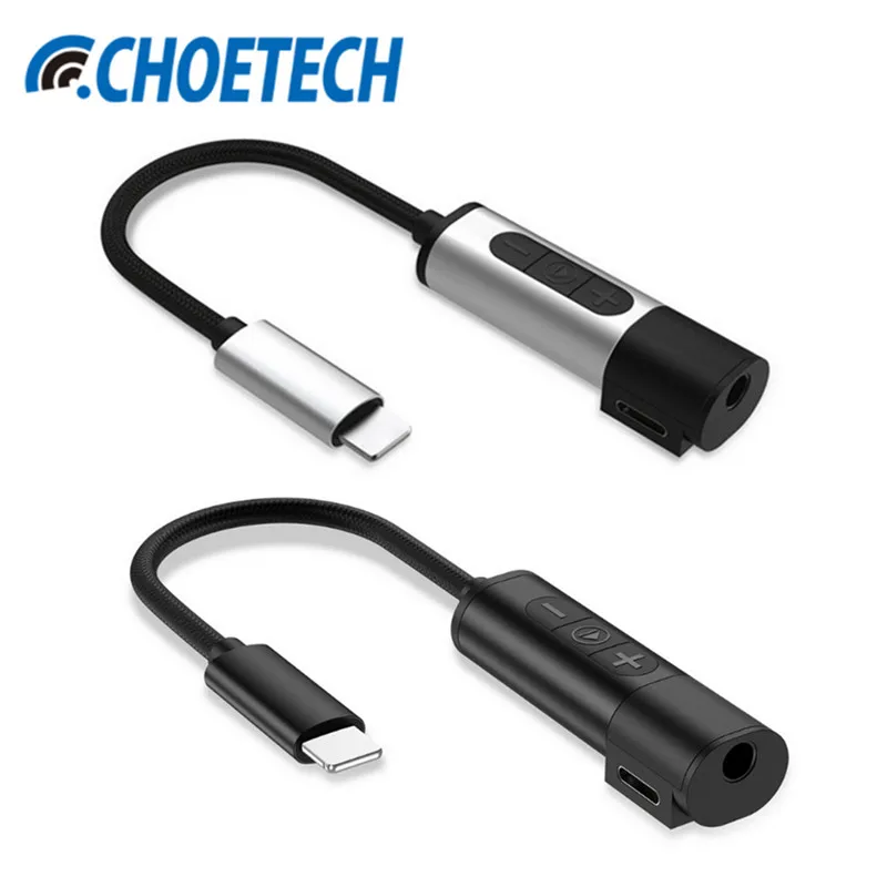 Kopen CHOETECH Hoofdtelefoon Audio Adapter Converter Cable voor iPhone 7 7 Plus 2 in 1 Opladen Kabel voor iPhone headset 3.5mm 0.14in