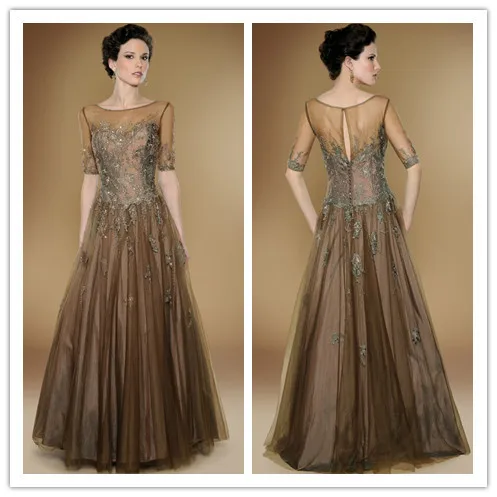 bronze colored evening gowns