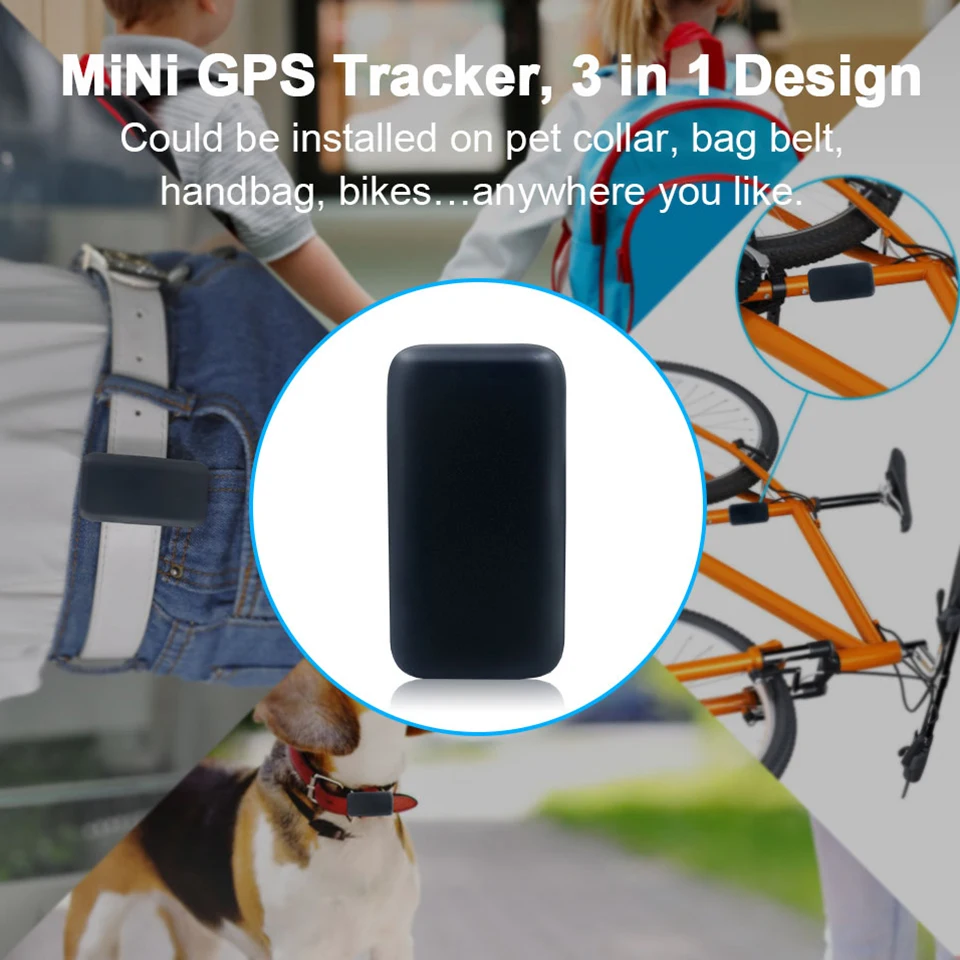Мини GPS трекер Rastreador ошейник SOS водонепроницаемый GSM GPRS локатор для детей домашних