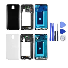 Replacement For Samsung Galaxy Note 3 N900 N9005 Full Housing Cover Case & Middle Frame & Battery Door+Free Tools, Free Shipping