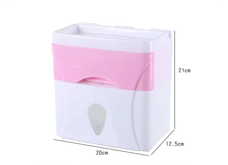 Preise Bad Wasserdicht Tissue Box Kunststoff Bad Wc Papier Halter Wand Montiert Papier Lagerung Box Doppel Schicht Dispenser