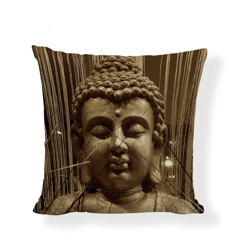 Торжественное большое изображение Будды наволочка красочная голова слона с Буддой, в форме лотоса теплый, Гармонический стиль личности украшения дома