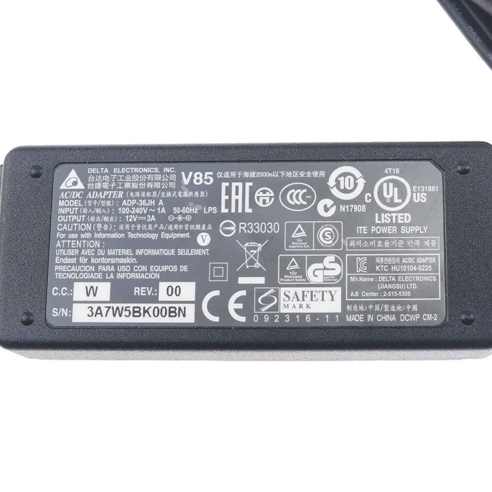New original Delta 12V 3A AC / DC Adapter for Electronics Laptop ADP-36JH A New original Delta 12V 3A AC / DC Adapter for Electronics Laptop ADP-36JH A
