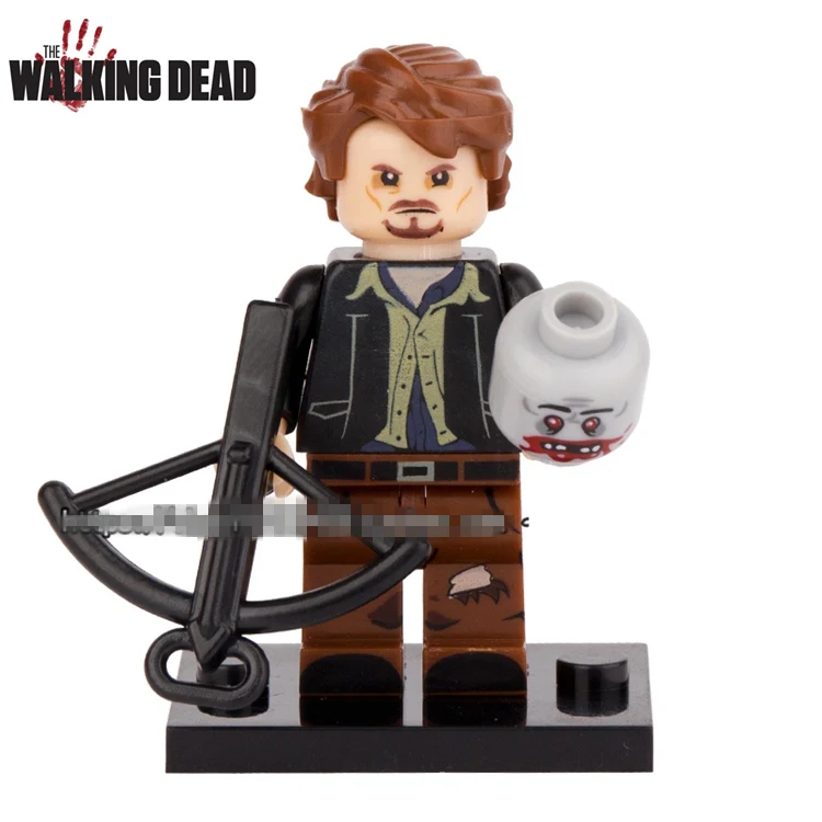 Koop Enkele Verkoop AMC TV Show The Walking Dead Daryl Dixon met Boog Carol Rick Bouwstenen Minifig Action Figures Blokken kinderen Speelgoed