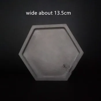 

Hexagon Cement flowerpot vase holder tray mold Handmade Gardening pot decorating concrete planter silicone mold