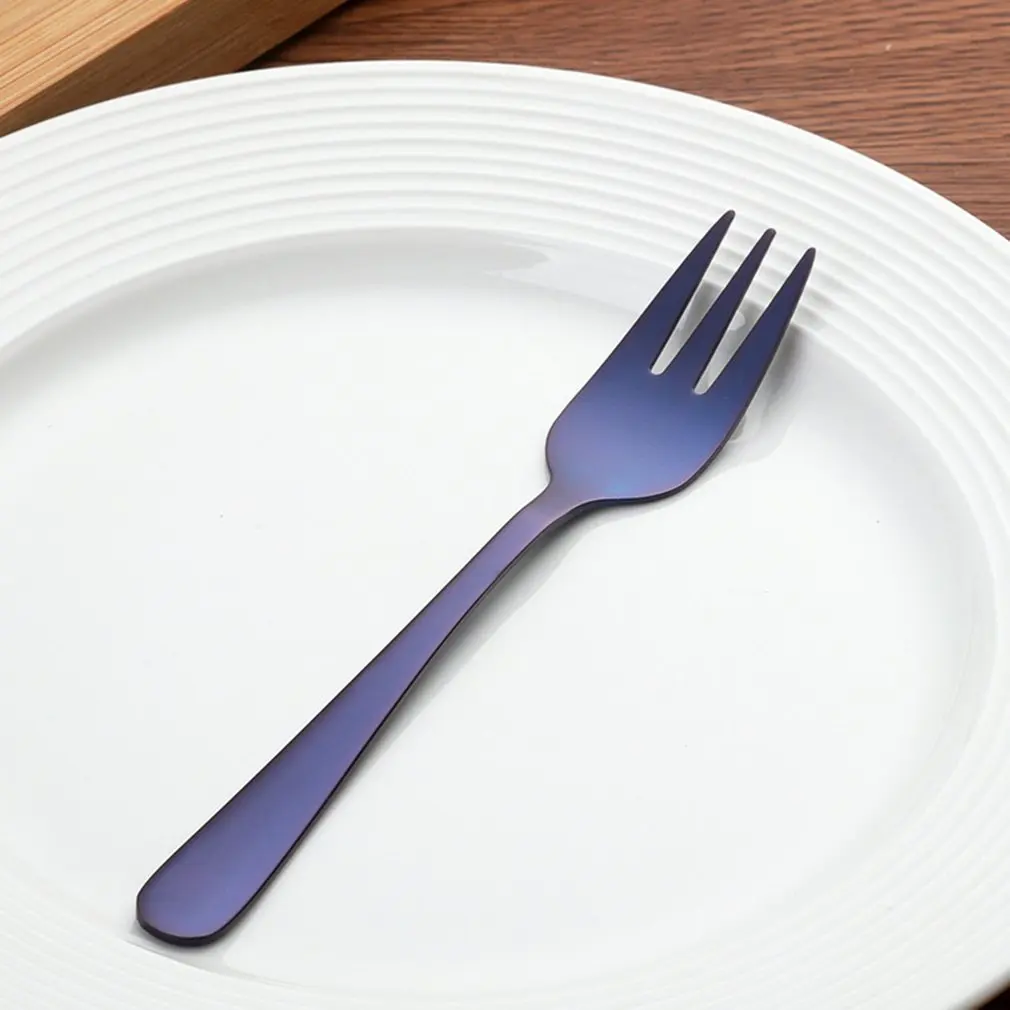 Creative home 304 stainless steel 7 color fruit fork Hotel restaurant