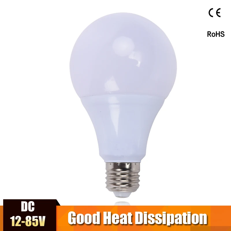 

E27 LED Lamp Bulb DC 12V 24V 36V Energy Saving Lights Bulb DC12-85V Bombillas Led Camp Home Solar Motor Home Bulb Cold White