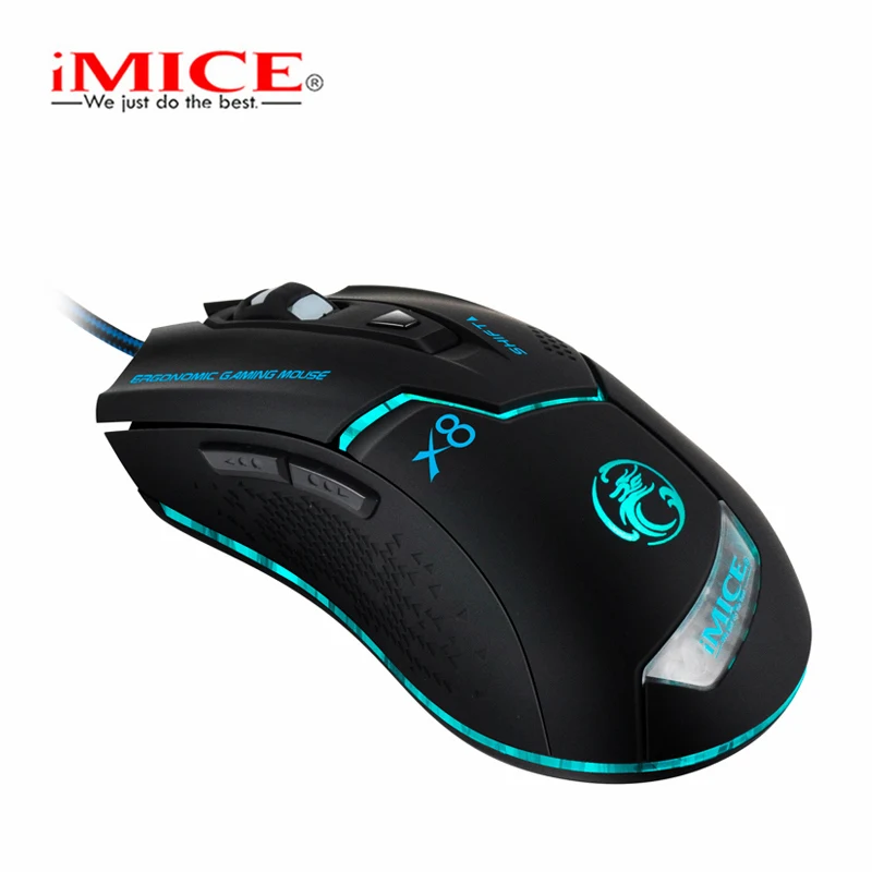 

iMice Gaming Mouse Gamer Computer Mouse 3200DPI Ergonomic Mouse Wired 6 Buttons Mause Computer with Cable PC Mice Game Mice