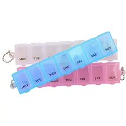 7 дней в неделю Планшеты Таблетки Медицина Box держатель для хранения Организатор Контейнер Дело Pill Box разветвители разные цвета