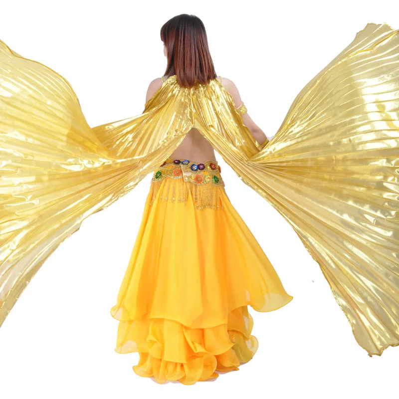2017 Egypt Isis Belly Dance Wings Dance Golden silver Wing dance women  wing Stage Performance Props Dance Accessories  (4)