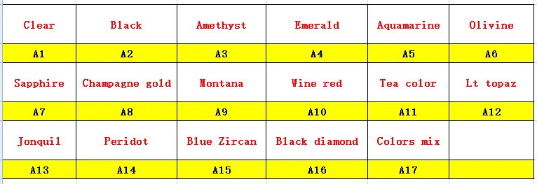 Rectangle silver claw A1-A17