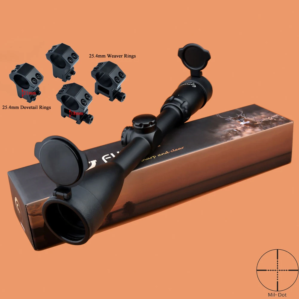 

Fortune 22 Scope 3-12x44 Streamlined Appearance RifleScopes Mil Dot Reticle Hunting Scope Rifle Scope