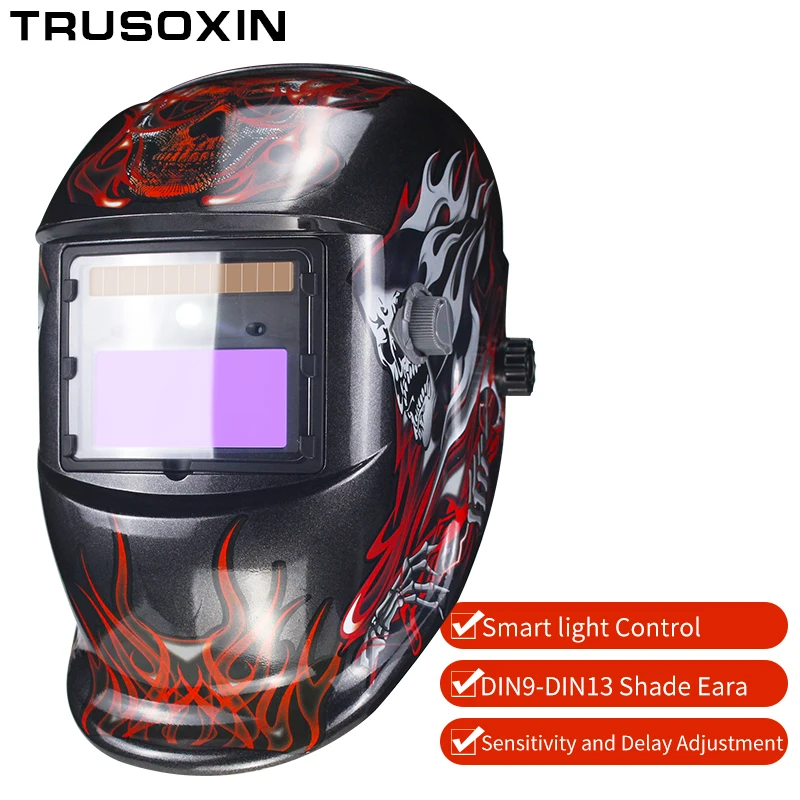 LED Light Solar Li Auto Darkening TIG MIG MMA Welding Helmets/True Color Welder Goggles/Mask