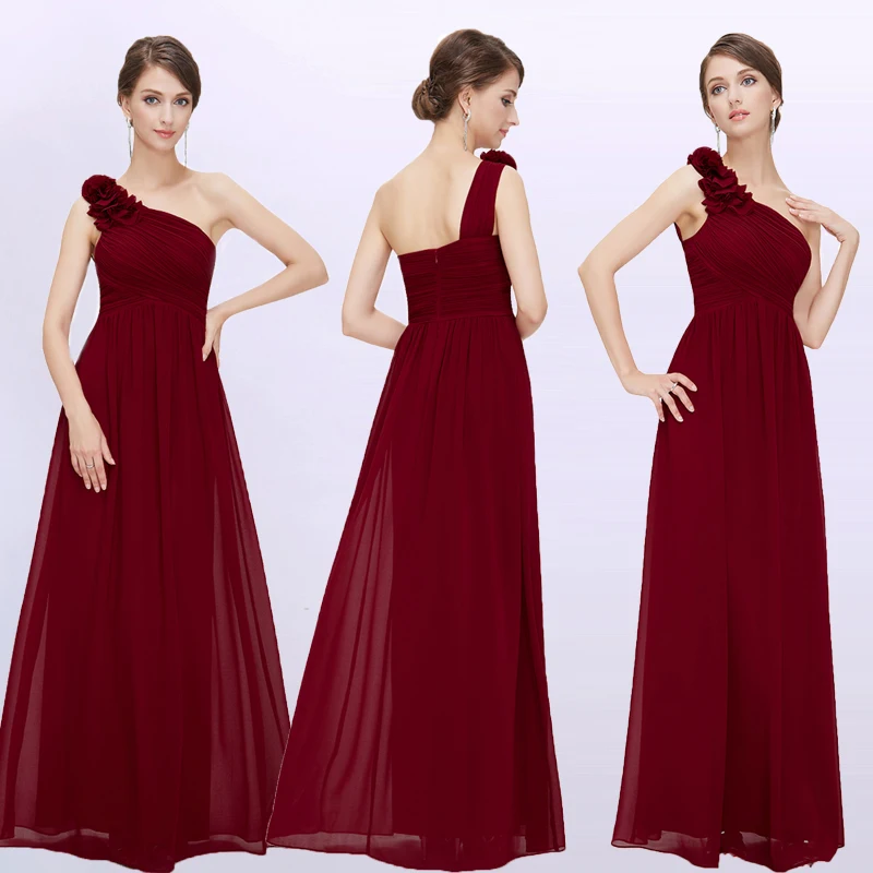 Burgundy Bridesmaid Dresses Ever Pretty Women's 2018 Cheap Aline
