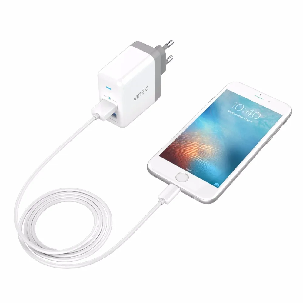 Внешний аккумулятор Vinsic 4.8A Dual USB Wall Зарядное устройство смарт телефонов